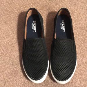 Black Sperry Sneakers